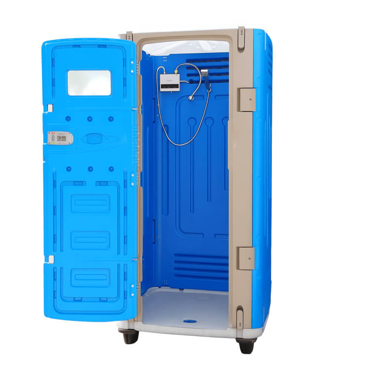 Alquiler de ducha portátil con cabina en Granada y Málaga